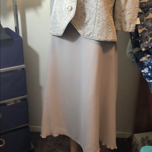 Dress, Leslie Fay 2 pc elegant outfit , Sz 18 gray - Picture 2 of 5